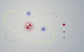 Model of Atom with Proton, Neutron, Electron