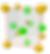 Atom model of piezo ceramic above the Curie point.