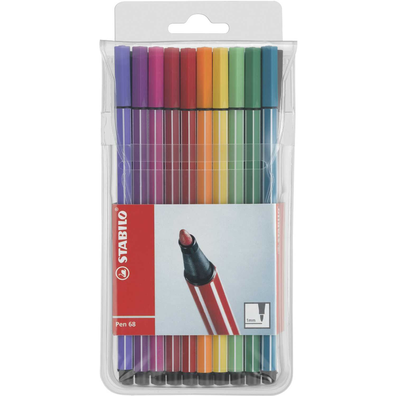 Marcador STABILO Pen 68 estuche x 20 unidades