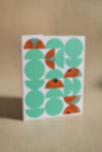 NOU VIV - BLANK GREETING CARD - AQUA