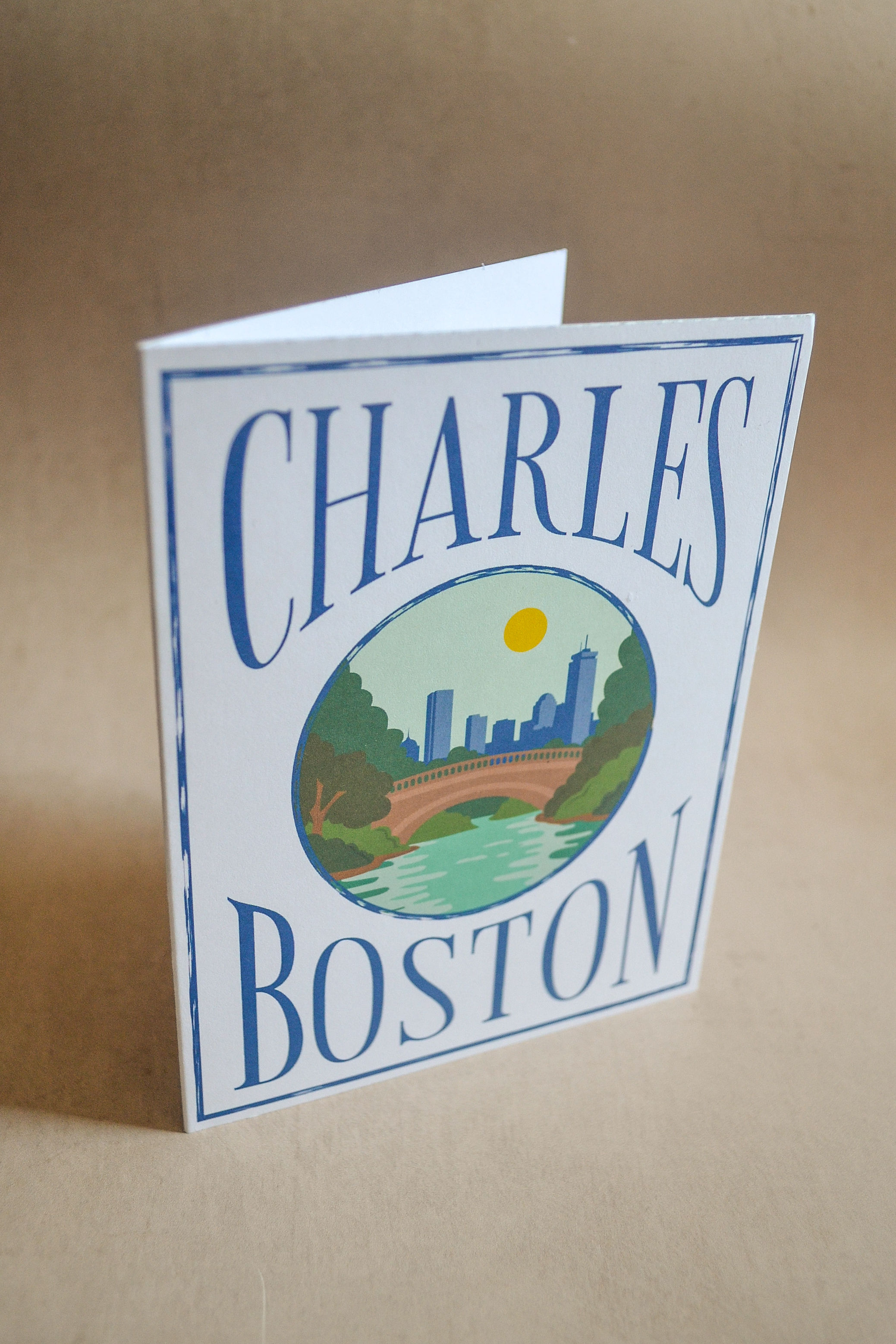 CHARLES RIVER BOSTON - BLANK GREETING CARD