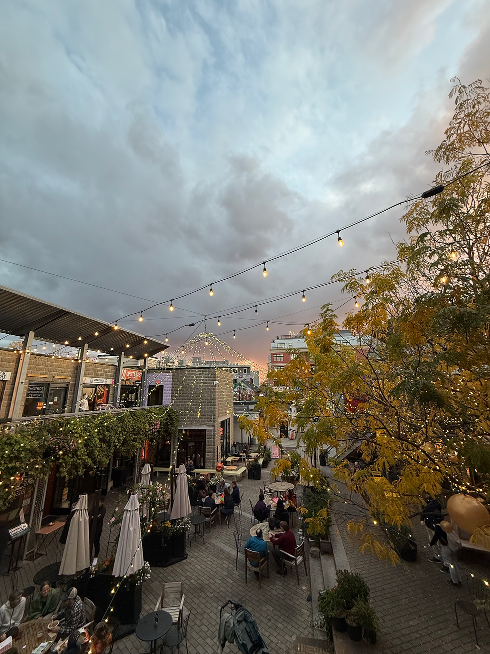 Our favorite shot of the Bow Market courtyard in Somerville, MA!