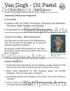 oil pastel techniques worksheet pdf