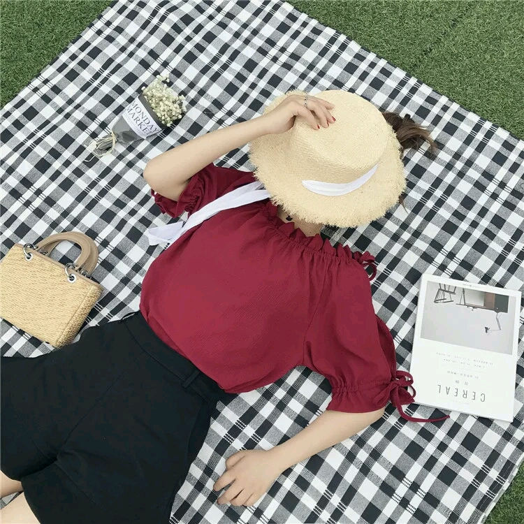 縮圖：綁帶露肩衫