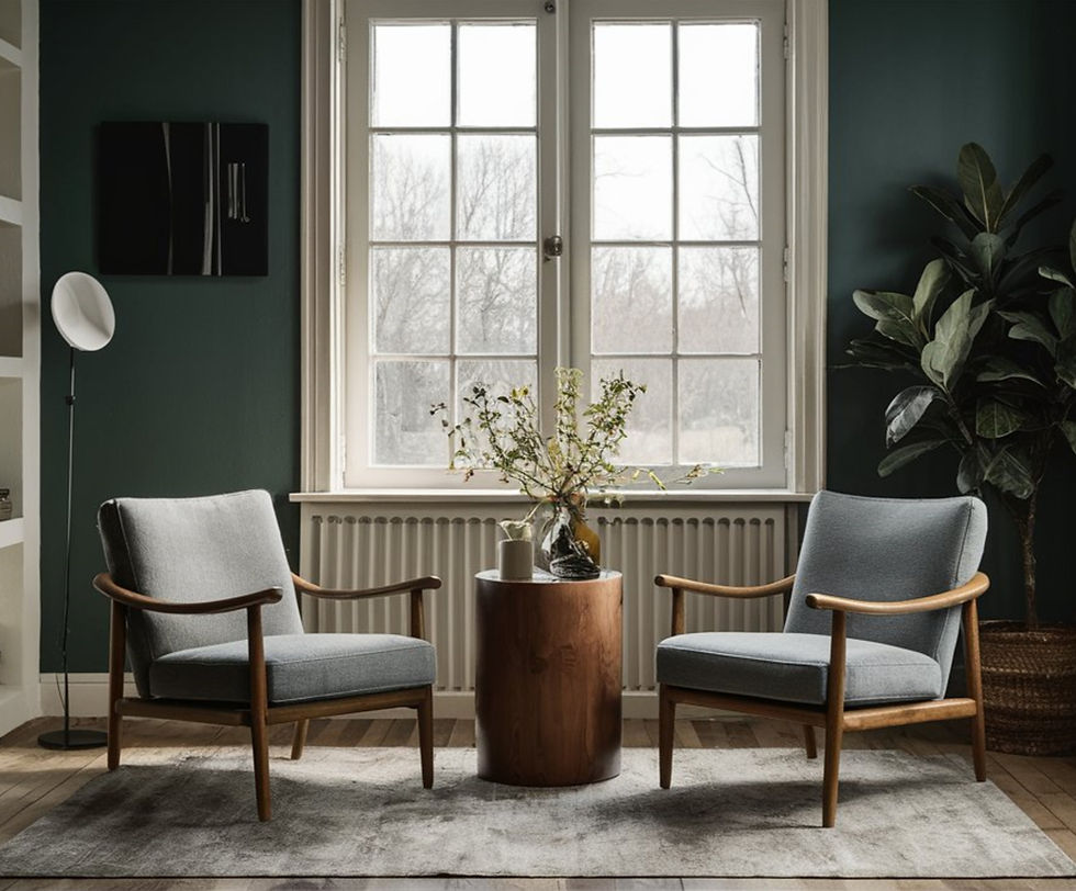 Comfortable seating area with two chairs