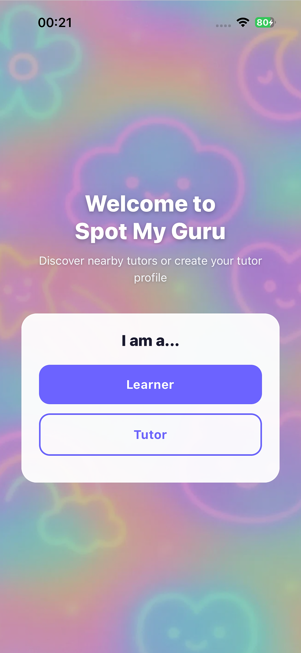 Login page