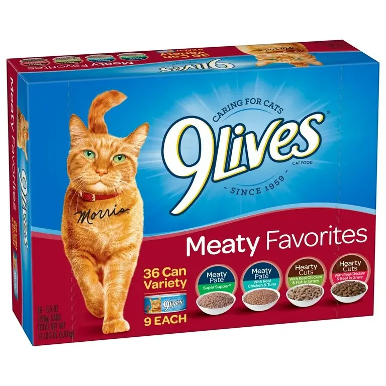 Thumbnail: 9Lives Meaty Favorites Variety Pack Wet Cat Food, 5.5 oz. Cans, 36 Ct.