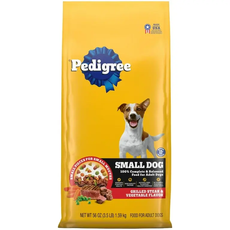 Pedigree Adult Small Dry Dog Food, Grilled Steak and Vegetable Flavor, 3.5 lbs.