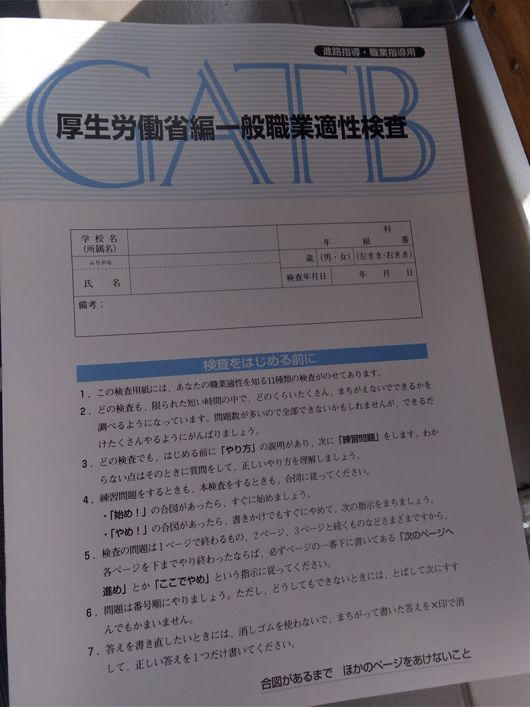 職業適性検査 職業適性検査