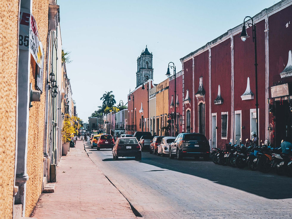 Rue de Valladolid au Mexique