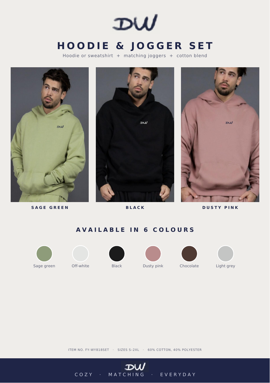 DW Hoodie & Jogger Set – FY-WY818SET