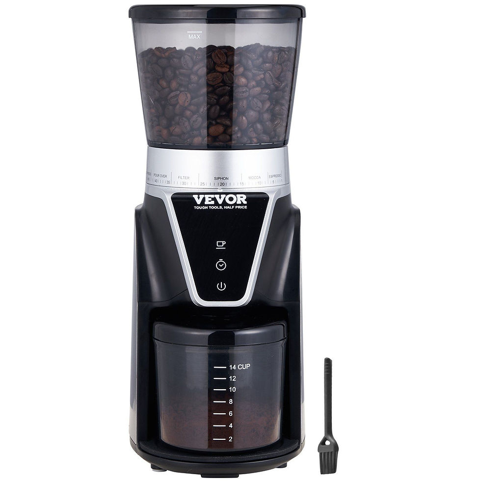 Thumbnail: VEVOR Conical Burr Grinder, Electric Adjustable Burr Mill with 51 Precise Grind 