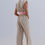 Thumbnail: Wide Leg Jumpsuit in Beige