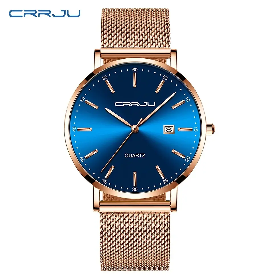 Thumbnail: CRRJU Luxury Fashion Womans Watch Waterproof Quartz