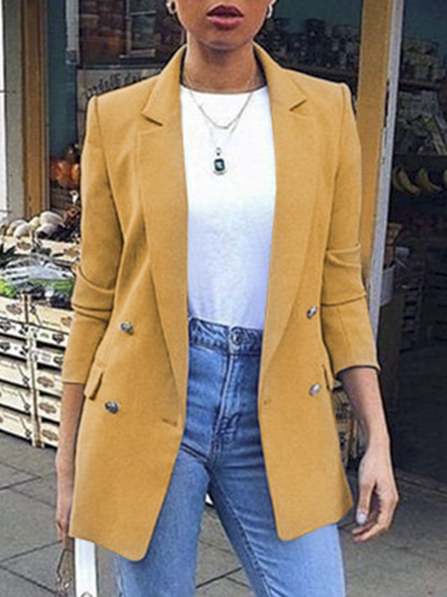 Thumbnail: Women Fashion Solid Color Jacket