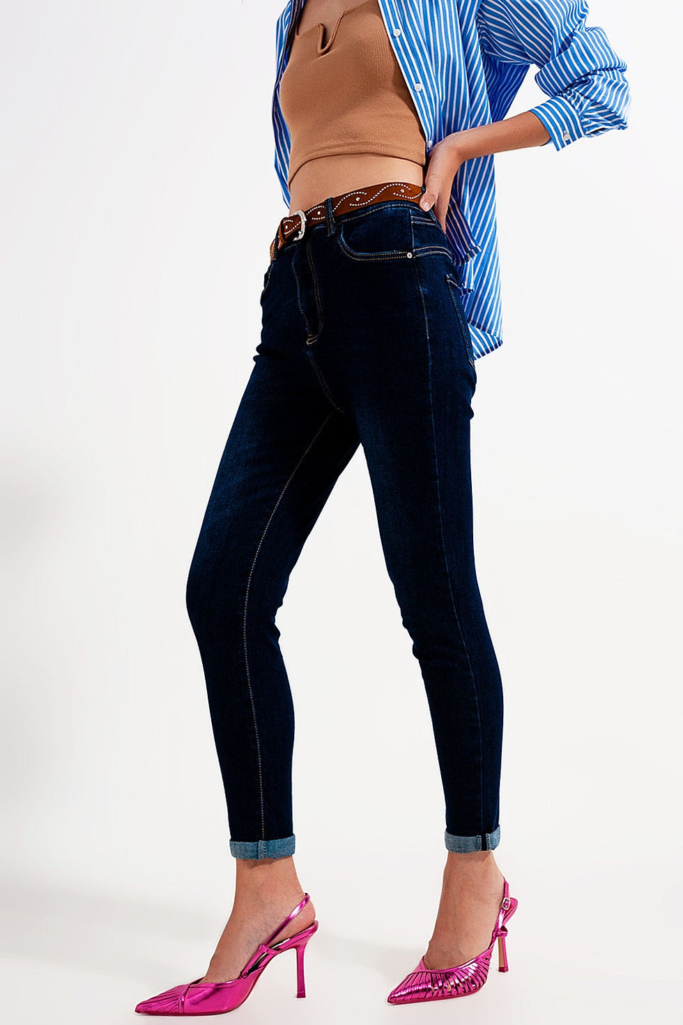 Thumbnail: Skinny Fit Jeans Dark Blue Wash