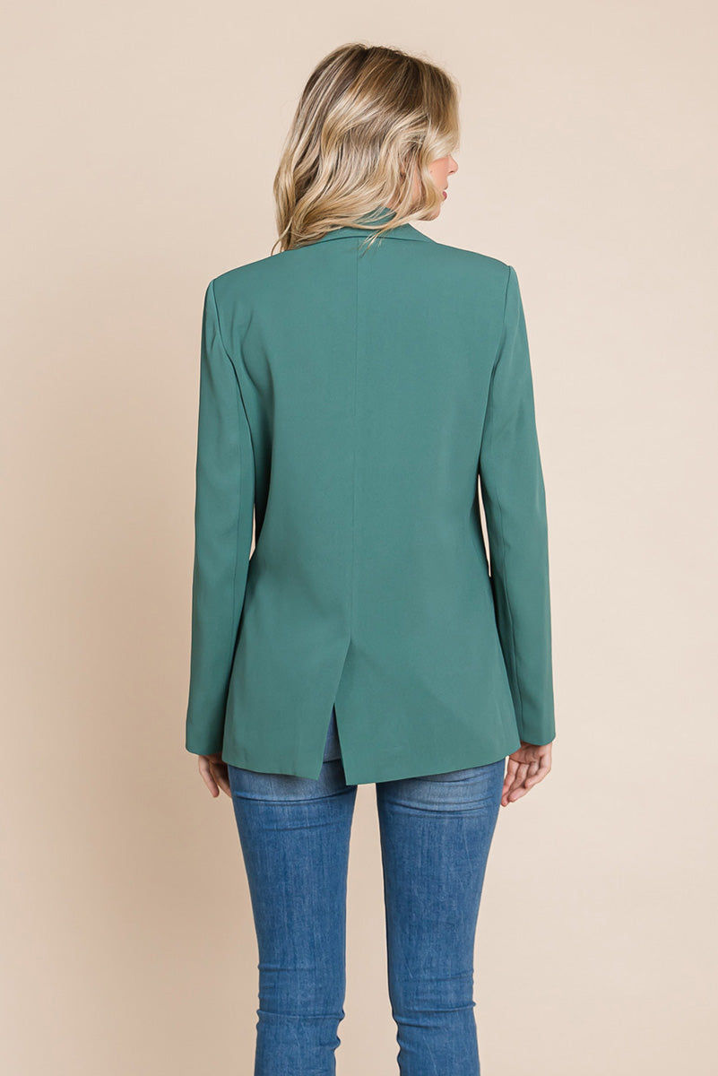 Thumbnail: Double Breasted Lapel Collar Jacket Blazer
