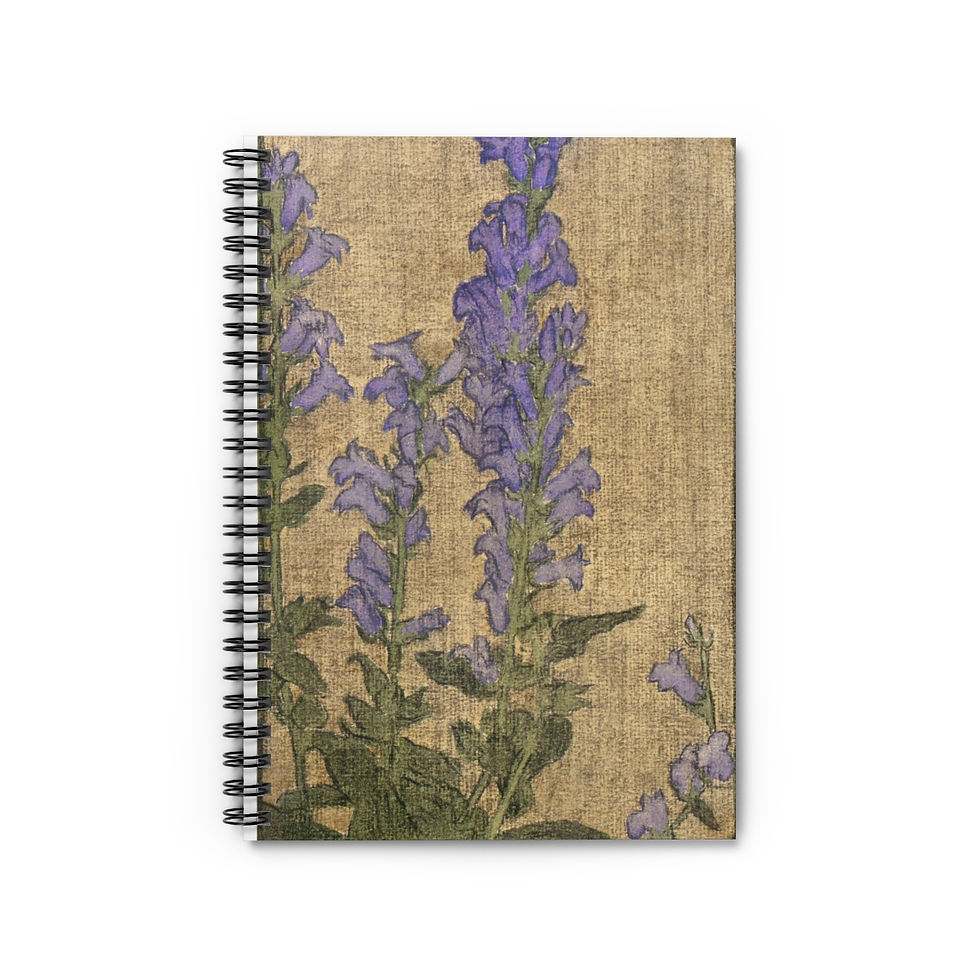 Delphinium Spiral Notebook-Lined