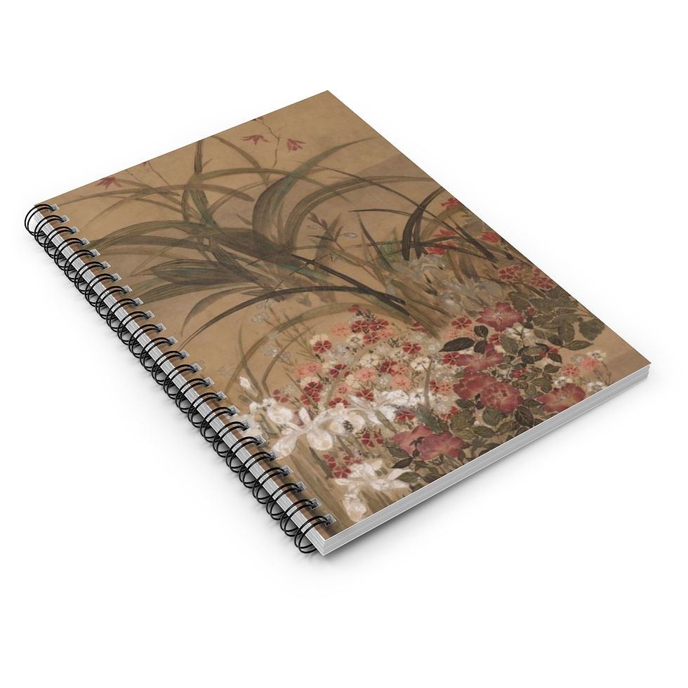 Thumbnail: Floral Spiral Notebook - Lined