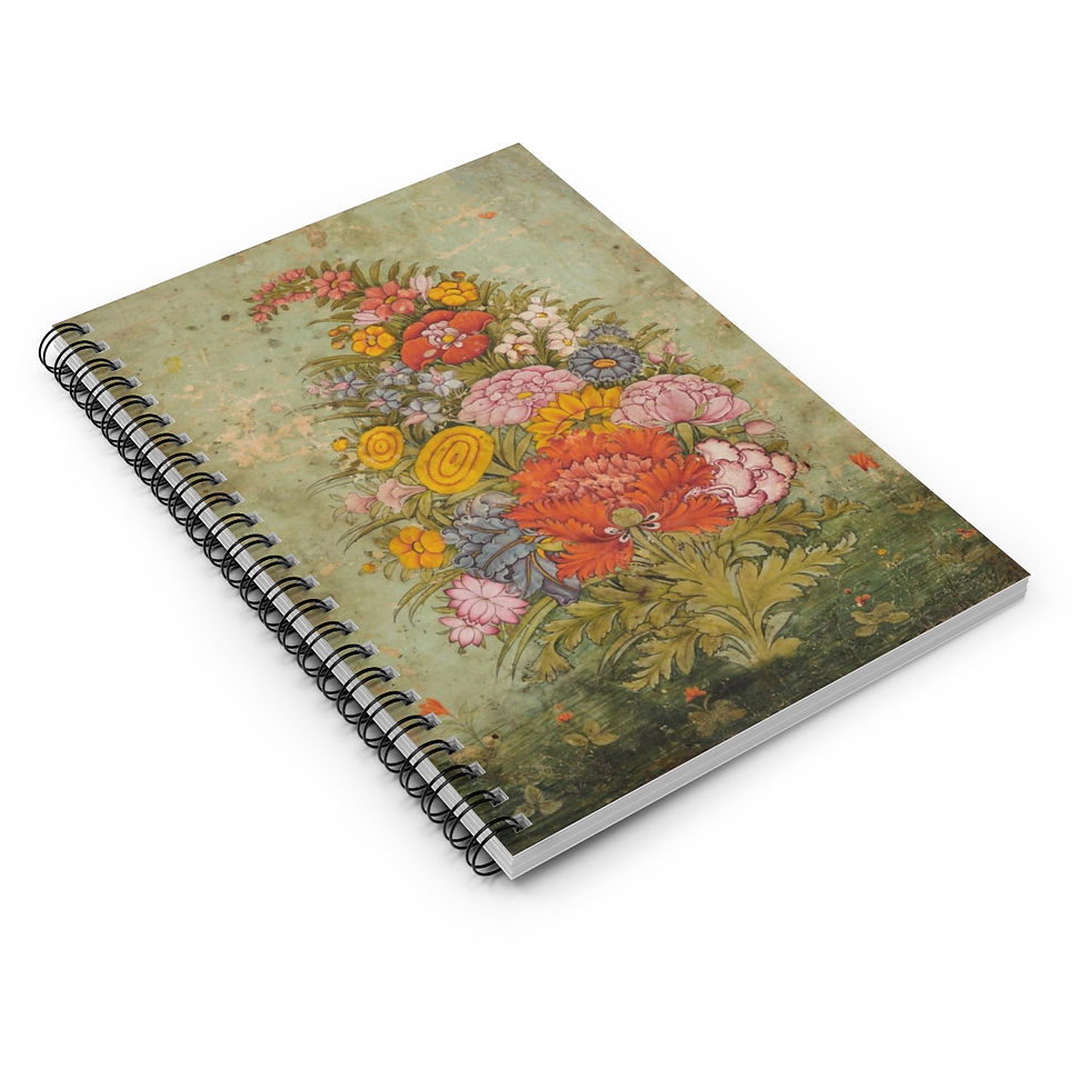 Thumbnail: Floral Spiral Notebook - Lined