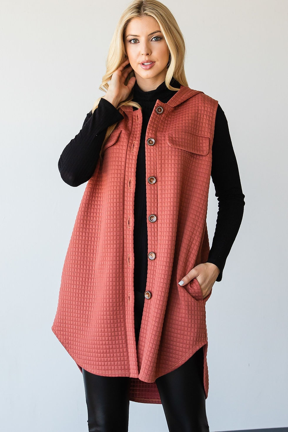 Thumbnail: Vest-inspired Jacket With A Collared Neckline