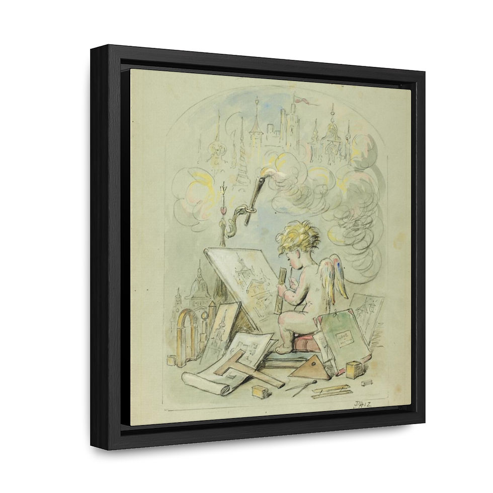 Thumbnail: Mr. Love, Architect, Canvas Wrap (6"x6" or 10"x10")