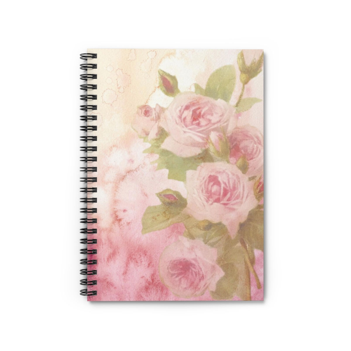 Blushing Rose Spiral Notebook - Lined