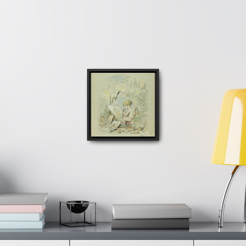 Thumbnail: Mr. Love, Architect, Canvas Wrap (6"x6" or 10"x10")