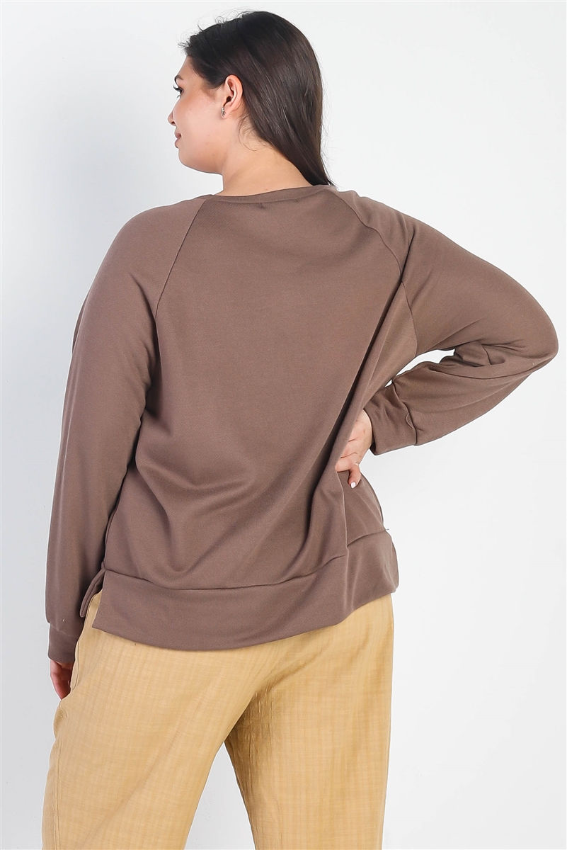 Thumbnail: Plus Cocoa "believe In Yourself,4 Love Of Your Life" Long Sleeve Top