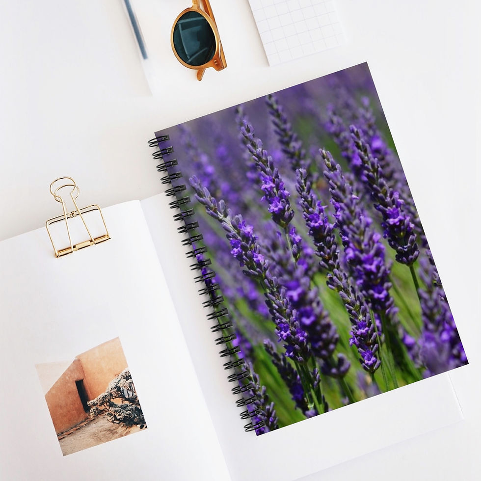 Thumbnail: Lavender Blooms Spiral Notebook -  Lined