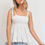 Thumbnail: Smocking Bust With Self Tie Straps Sleeveless Waffle Top