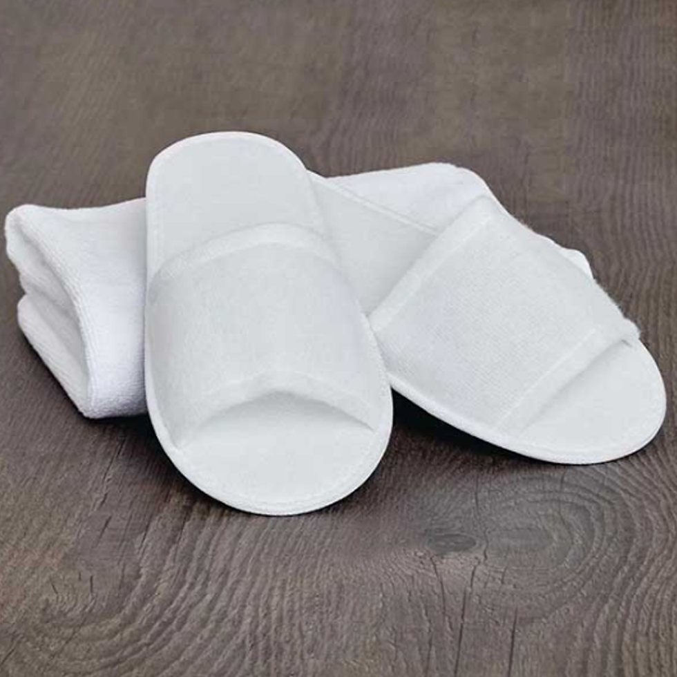 Terry Towling Open Toe Slippers - Disposable