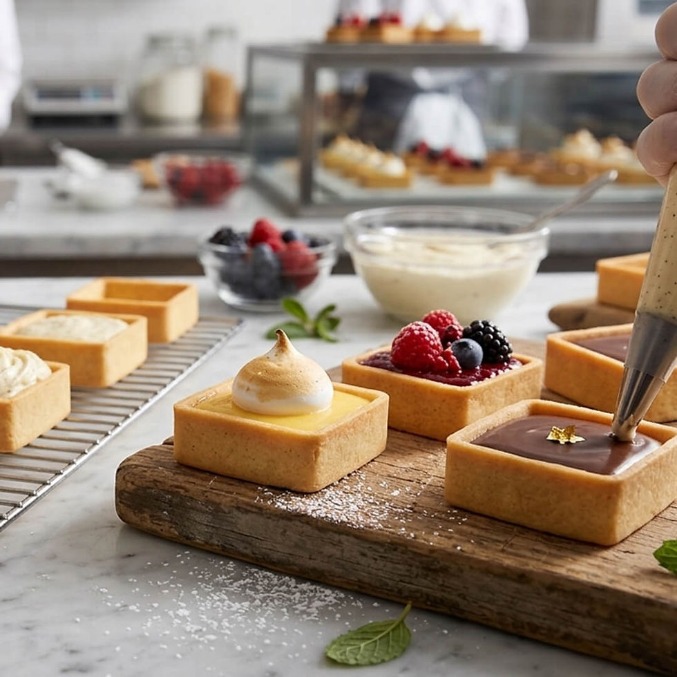 7319 Dessert-Tartelettes Filigrano Butter Square 5.3 cm - Insitu