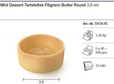 Mini Dessert Butter Square tartshell