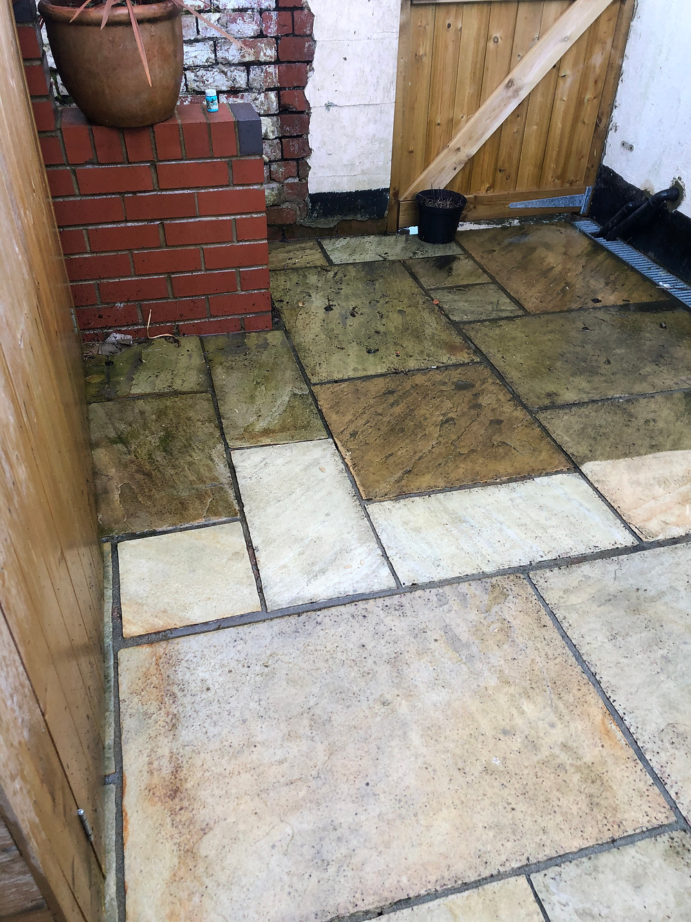 Pressure wash patio