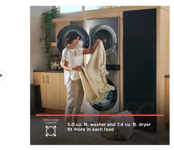 Thumbnail: LG STUDIO WashTower™ Smart Front Load 5.0 cu. ft. Washer and 7.4 cu. ft. Electri