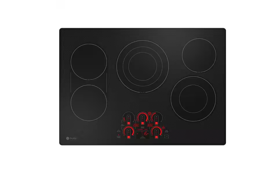 GE Profile 30 in. 5 Burner Element Smart Radiant Electric Cooktop in Black