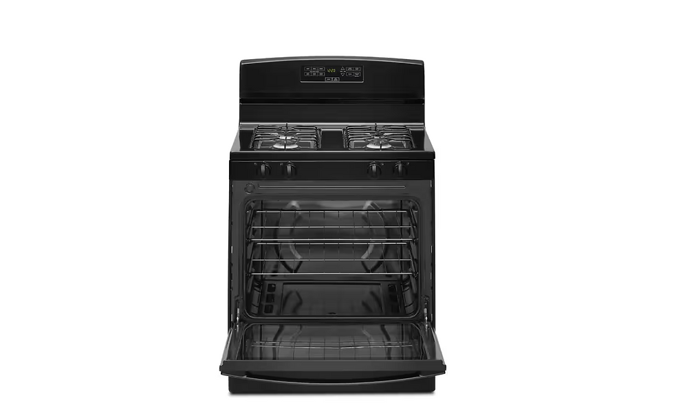 Thumbnail: Amana 30 in. 4 Burner Freestanding Gas Range in Black
