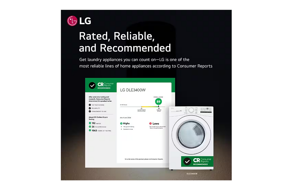 Thumbnail: LG  WM3400CW & DLE3400W WASHER DRYER SETS