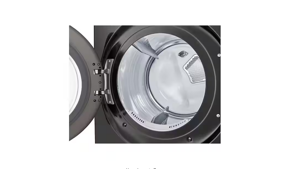Thumbnail: LG 7.4 cu. ft. Vented Stackable SMART Electric Dryer in Black Steel with TurboSt