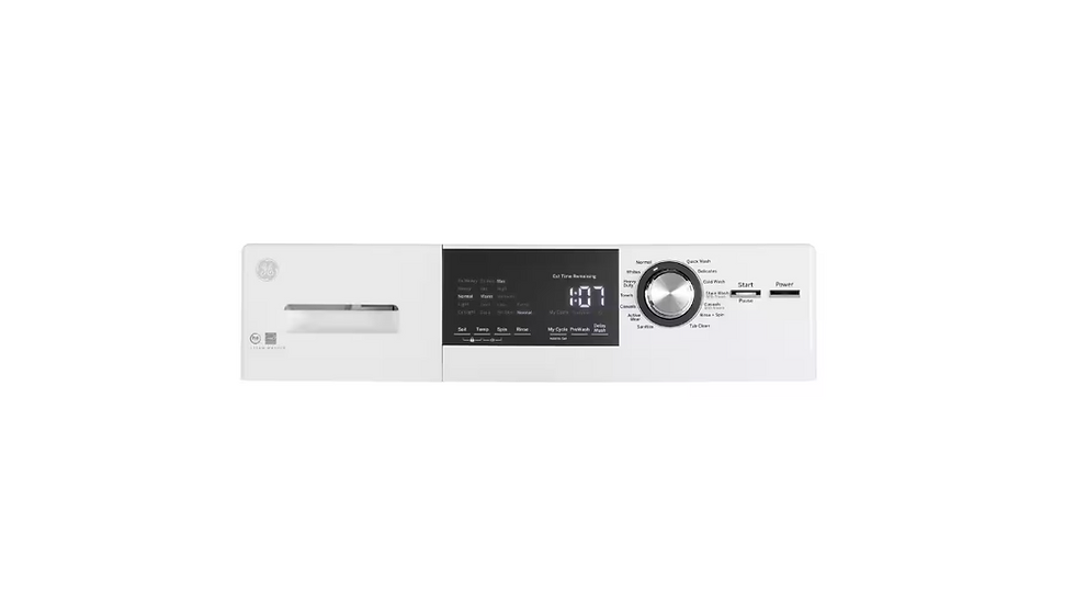 Thumbnail: GE 2.4 cu. ft. Stackable White Front Loading Washing Machine with Steam, ENERGY