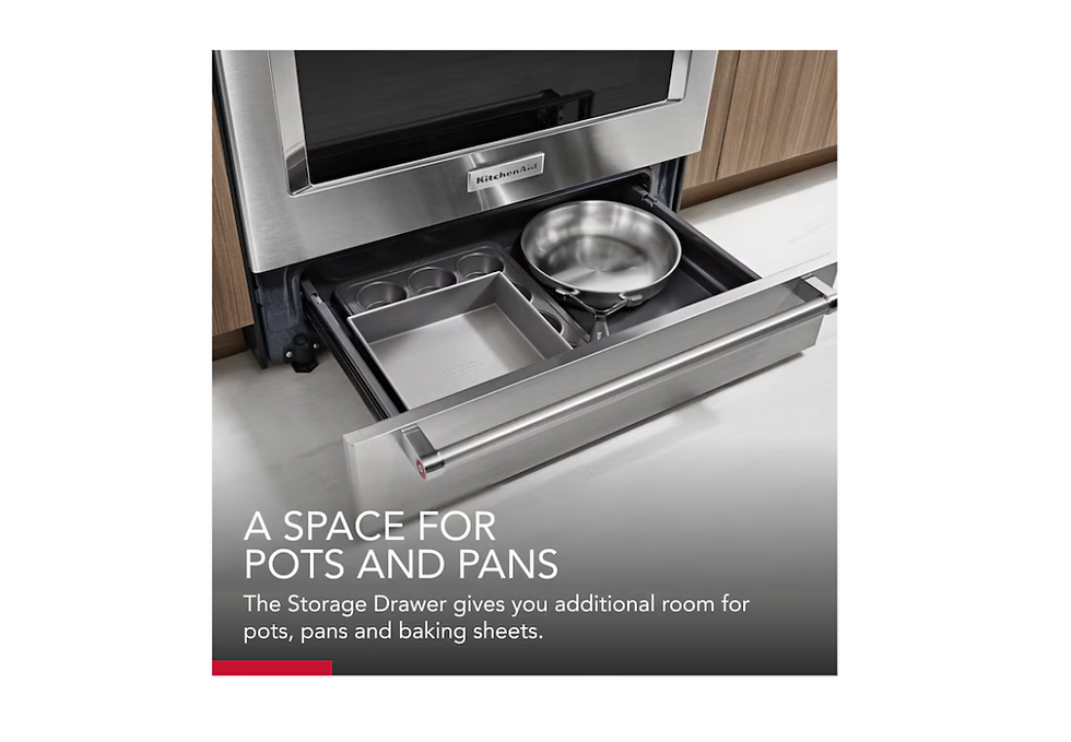 Thumbnail: KitchenAid 30-in 5 burners 5.8000-cu ft Convection Oven Slide-In Natural Gas Ran