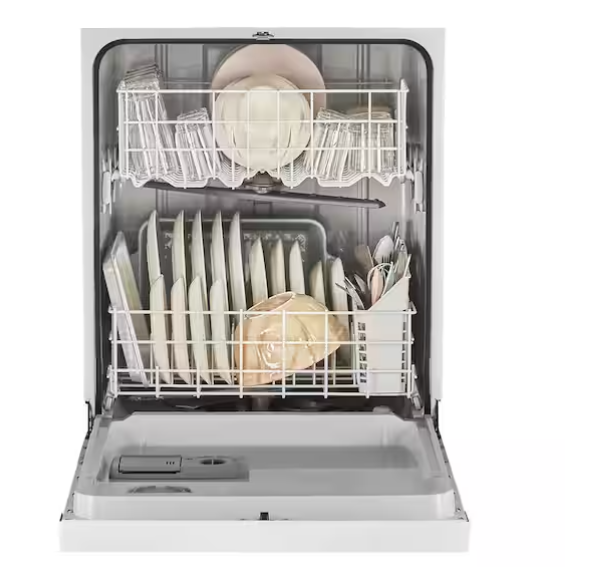 Thumbnail: 24 in. Front Built-In Tall Tub Dishwasher in White with 4-Cycles