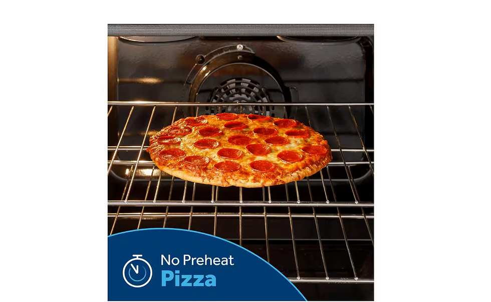 Thumbnail: GE 30 in. 5 Burner Element Smart Free-Standing Electric Convection Range in Whi