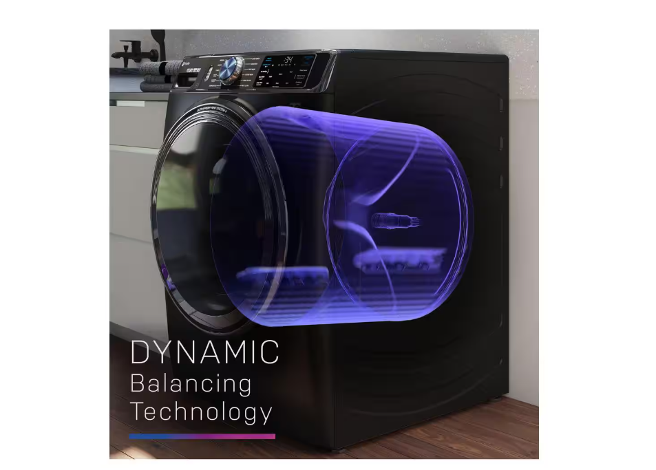 Thumbnail: GEWasher Profile 5.3 cu. Ft. Smart Front Load Washer& 7.8 cu. ft. vented Electri