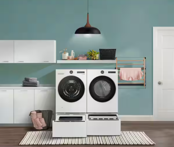 Thumbnail: LG White Laundry Pedestal w/ Storage Drawer