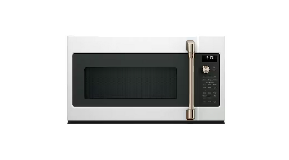 Thumbnail: Cafe 1.7 Cu. Ft. Over the Range Microwave in Matte White with Air Fry