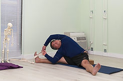 Santosha Yoga Burlington Week Two class sequence showing Forward Bends and Twists. Forward bends bring quietness to blood pressure and brain. Muscles on the back body from calves to upper shoulders lengthen, relieving tension in the spine. Twisting poses increase flexibility in the torso and massage the inner organs.