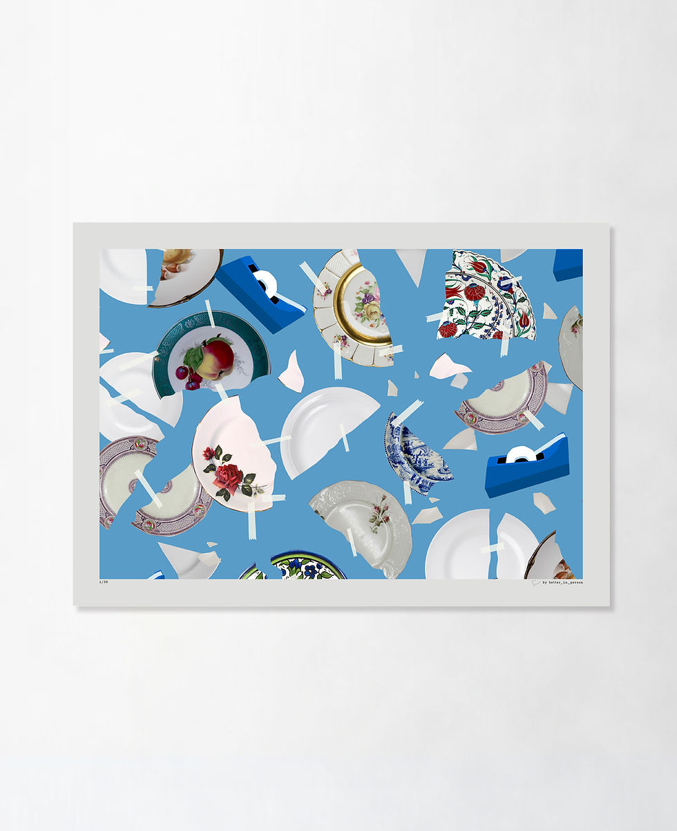 Thumbnail: Yafa Blue Landscape Print