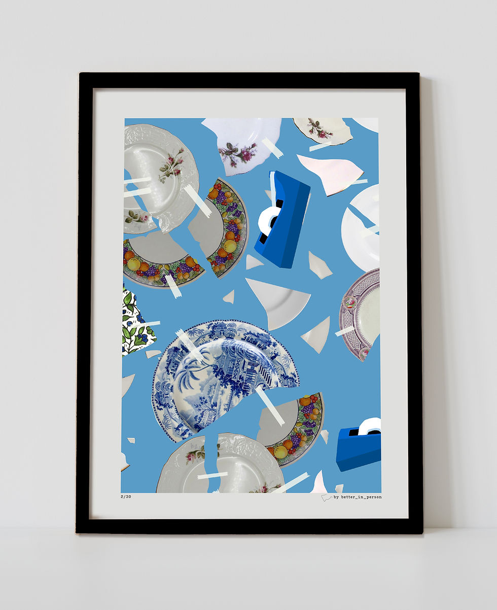 Thumbnail: Yafa Blue Portrait Print